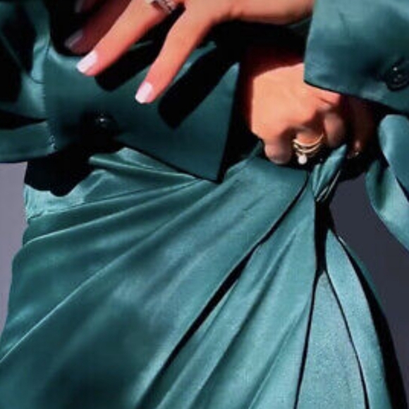 NWT Zara Long Green Shirt Dress, Size S - Picture 10 of 12